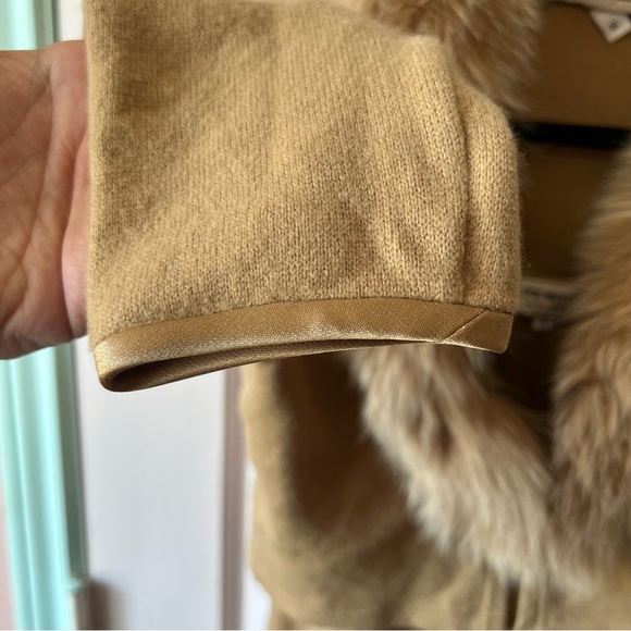 Vintage 90s Heidi Weisel Cashmere Silk Fox Fur Cardigan and Dress Set Size 6 - Picture 6 of 16